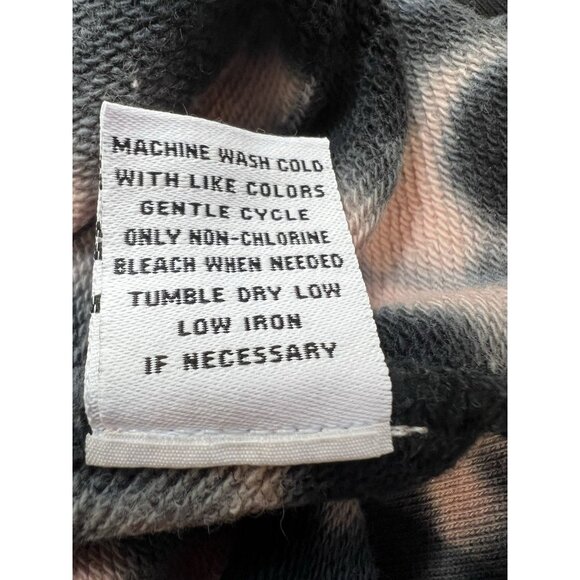 525 America Tie Dye Pink Black Hoodie Medium Cropped Athleisure 100% Cotton NWT - Picture 8 of 8